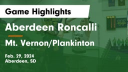 Aberdeen Roncalli  vs Mt. Vernon/Plankinton  Game Highlights - Feb. 29, 2024