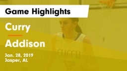 Curry  vs Addison  Game Highlights - Jan. 28, 2019