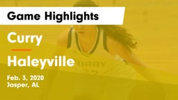 Curry  vs Haleyville  Game Highlights - Feb. 3, 2020