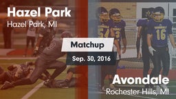 Matchup: Hazel Park vs. Avondale  2016