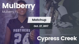 Matchup: Mulberry vs. Cypress Creek  2017