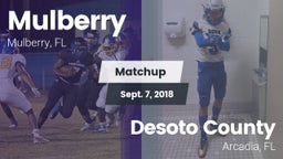 Matchup: Mulberry vs. Desoto County  2018