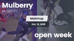 Matchup: Mulberry vs. open week 2018