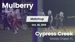 Matchup: Mulberry vs. Cypress Creek  2018