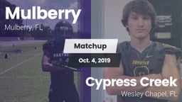 Matchup: Mulberry vs. Cypress Creek  2019