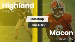 Matchup: Highland  vs. Macon  2017