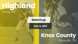 Matchup: Highland  vs. Knox County 2017