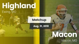 Matchup: Highland  vs. Macon  2018