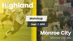 Matchup: Highland  vs. Monroe City  2018