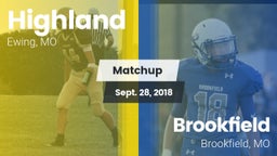 Matchup: Highland  vs. Brookfield  2018