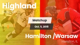Matchup: Highland  vs. Hamilton /Warsaw  2018