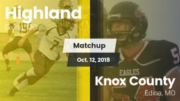 Matchup: Highland  vs. Knox County  2018