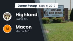 Recap: Highland  vs. Macon  2019