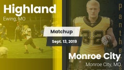 Matchup: Highland  vs. Monroe City  2019
