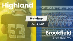 Matchup: Highland  vs. Brookfield  2019