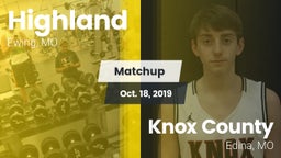 Matchup: Highland  vs. Knox County  2019