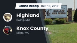 Recap: Highland  vs. Knox County  2019