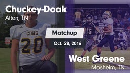 Matchup: Chuckey-Doak vs. West Greene  2016