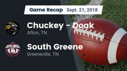 Recap: Chuckey - Doak  vs. South Greene  2018