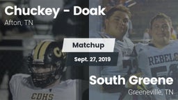 Matchup: Chuckey - Doak High vs. South Greene  2019