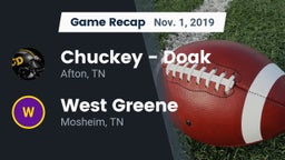 Recap: Chuckey - Doak  vs. West Greene  2019