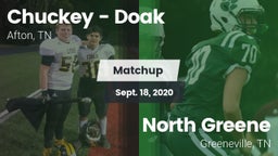 Matchup: Chuckey - Doak High vs. North Greene  2020