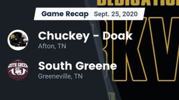 Recap: Chuckey - Doak  vs. South Greene  2020