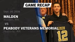 Recap: Malden  vs. Peabody Veterans Memorial  2016