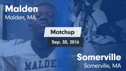 Matchup: Malden vs. Somerville  2016