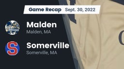 Recap: Malden  vs. Somerville  2022