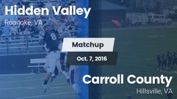Matchup: Hidden Valley vs. Carroll County  2016
