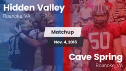 Matchup: Hidden Valley vs. Cave Spring  2016