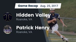 Recap: Hidden Valley  vs. Patrick Henry  2017