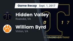 Recap: Hidden Valley  vs. William Byrd  2017