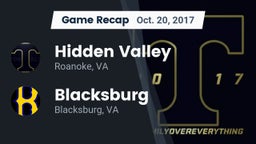 Recap: Hidden Valley  vs. Blacksburg  2017
