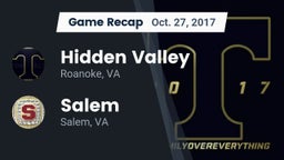 Recap: Hidden Valley  vs. Salem  2017