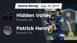 Recap: Hidden Valley  vs. Patrick Henry  2019