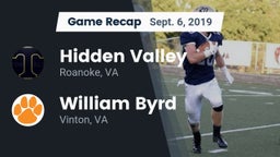 Recap: Hidden Valley  vs. William Byrd  2019