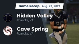 Recap: Hidden Valley  vs. Cave Spring  2021