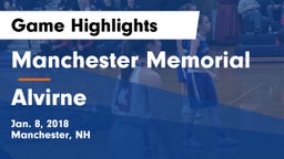Manchester Memorial  vs Alvirne  Game Highlights - Jan. 8, 2018