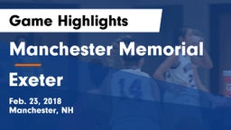 Manchester Memorial  vs Exeter  Game Highlights - Feb. 23, 2018