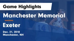 Manchester Memorial  vs Exeter  Game Highlights - Dec. 21, 2018