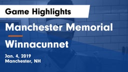 Manchester Memorial  vs Winnacunnet  Game Highlights - Jan. 4, 2019