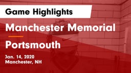 Manchester Memorial  vs Portsmouth  Game Highlights - Jan. 14, 2020