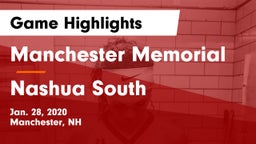 Manchester Memorial  vs Nashua  South Game Highlights - Jan. 28, 2020