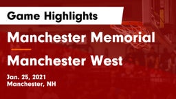 Manchester Memorial  vs Manchester West  Game Highlights - Jan. 25, 2021