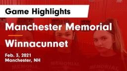 Manchester Memorial  vs Winnacunnet  Game Highlights - Feb. 3, 2021