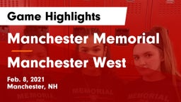 Manchester Memorial  vs Manchester West  Game Highlights - Feb. 8, 2021