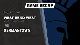 Recap: West Bend West  vs. Germantown 2009