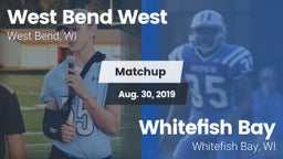 Matchup: West Bend West vs. Whitefish Bay  2019
